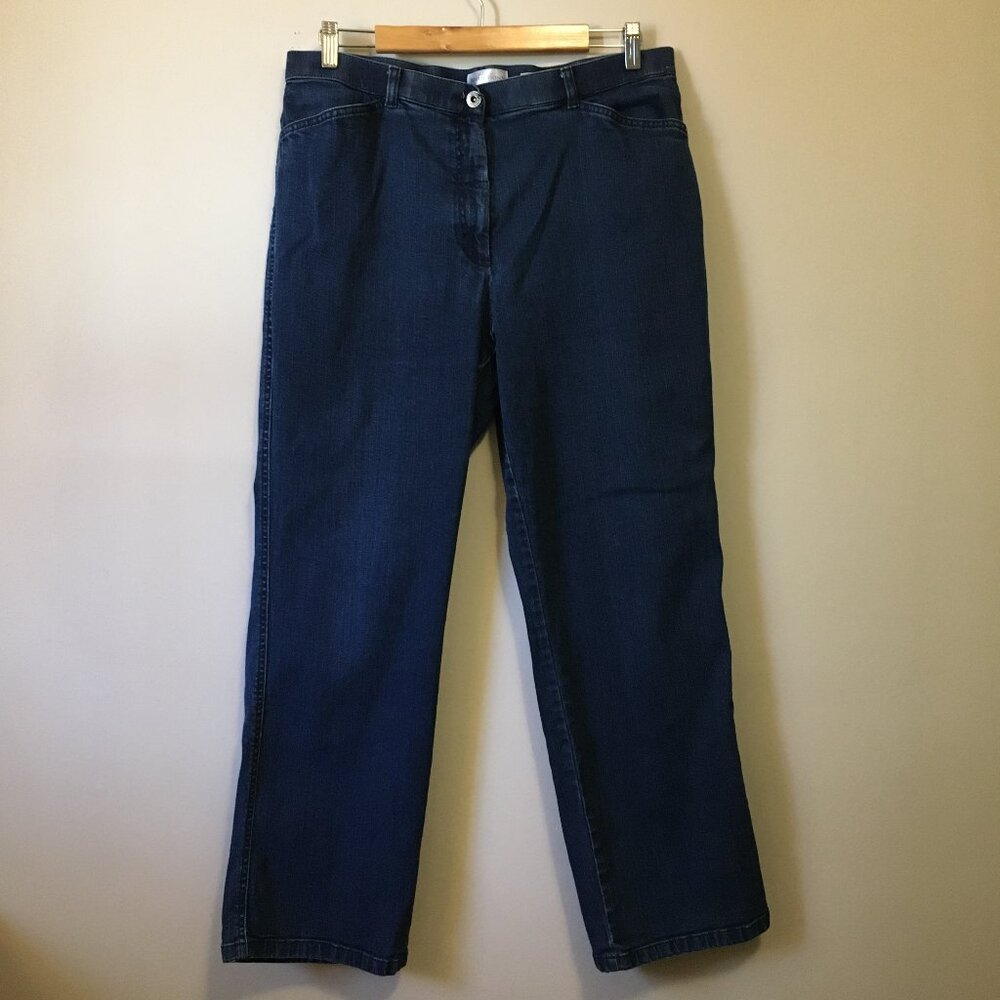 Northern Reflections Blue Essential 98% Cotton Straight Leg Ankle Jeans Size 14